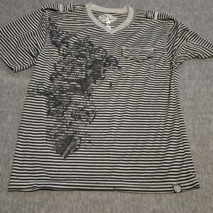 Striped Black and White Short Sleeve Tee